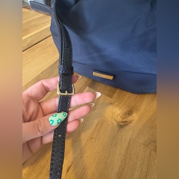 KATE SPADE Dark Navy Blue Nylon Drawstring Bucket Bag - Picture 10 of 11